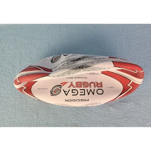 Precision Omega Rugby trainer ball Match Ball Size 4 Red/black age 10-14